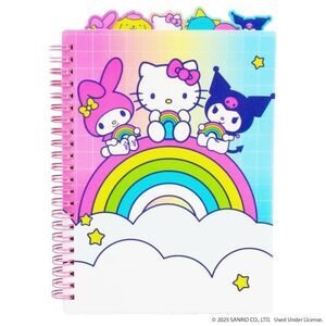 Hello Kitty Rainbow Spiral Notebook - Pink, Blue, Yellow, Green